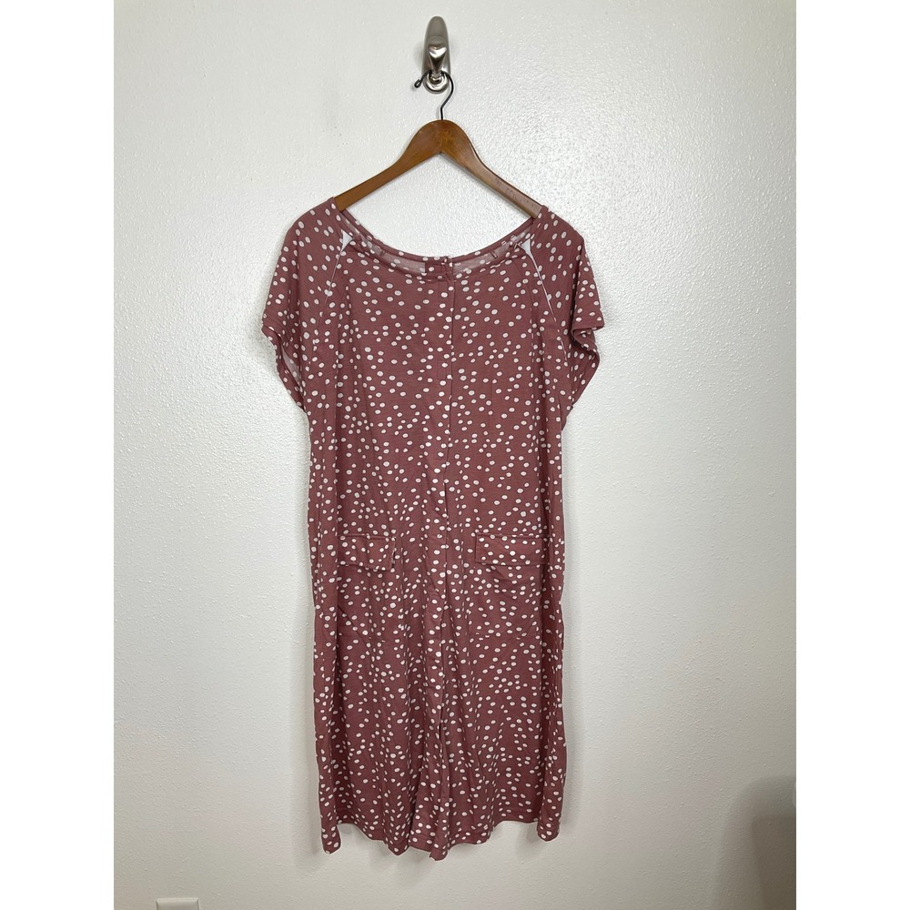 Kindred Bravely Maternity Nursing Nightgown Pink Polka Dot S/M PM/G Sleep Dress